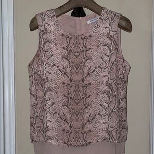 Rose & Olive Pink and Brown Patterned Top